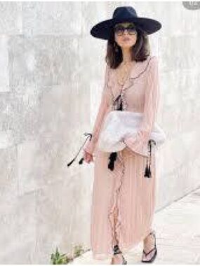 Zara Soft Blush Pink Top with Ribbed Neck